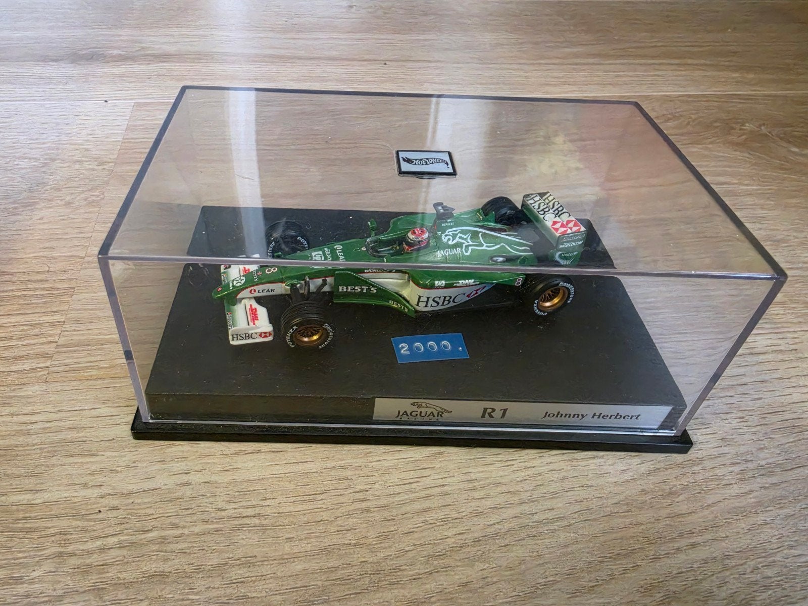 Jaguar R1 Johnny Herbert F1 modelauto 2000 Hot Wheels, Overige merken, 1:50 of kleiner, Auto, Ophalen of Verzenden