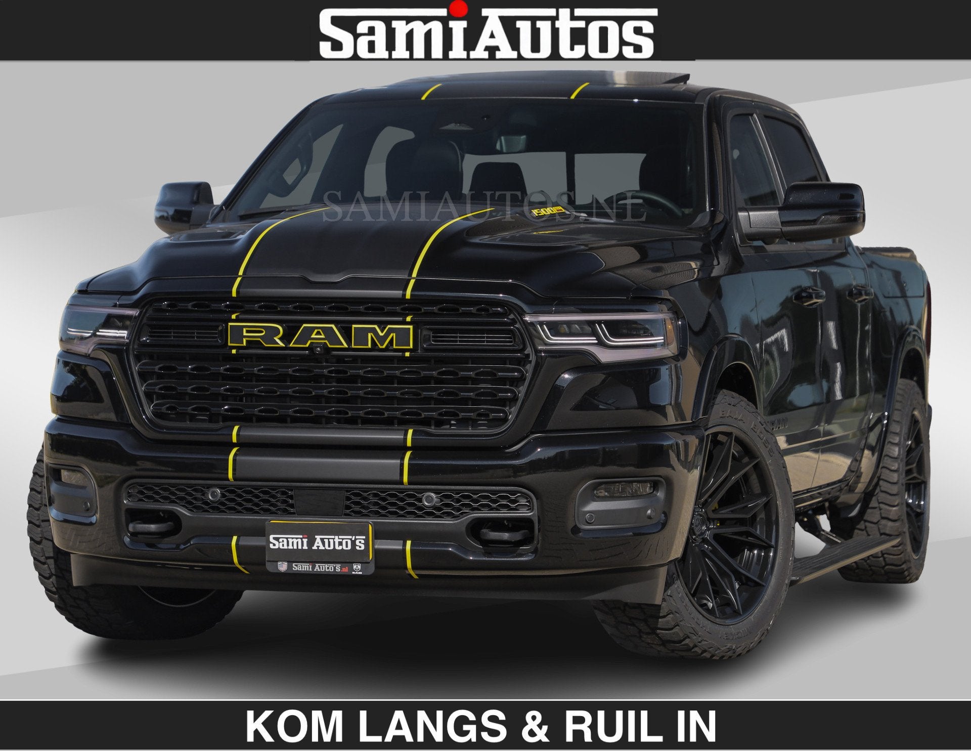 Dodge Ram Limited Night H.O 540HP 706Nm | Massage + Full Opt, Automaat, Met garantie (alle), Zwart, Leder