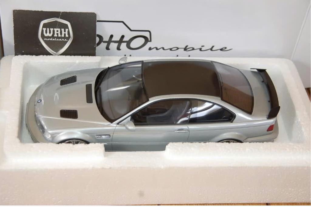 1:18 BMW M3 E46 GTR STREET silver OT1128 Otto mobile WRH, Verzenden, Zo goed als nieuw, Auto, OttOMobile