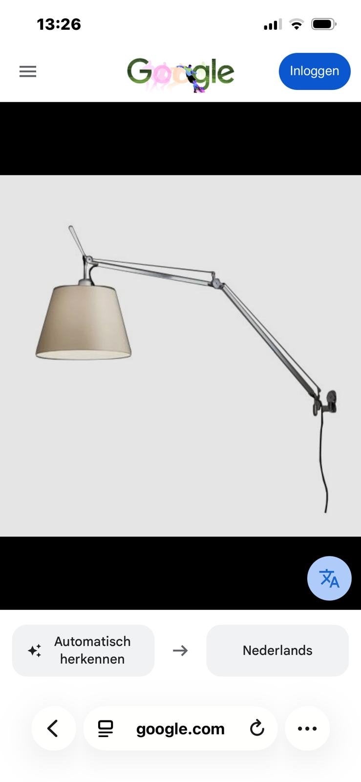 Artemide Tolomeo Mega Wandlamp - Zo goed als nieuw, Huis en Inrichting, Lampen | Wandlampen, Ophalen, Zo goed als nieuw, Metaal