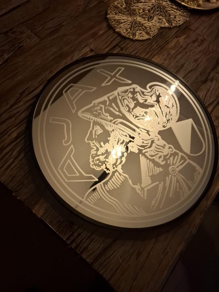 Ajax oude logo spiegel 50cm, Ophalen of Verzenden