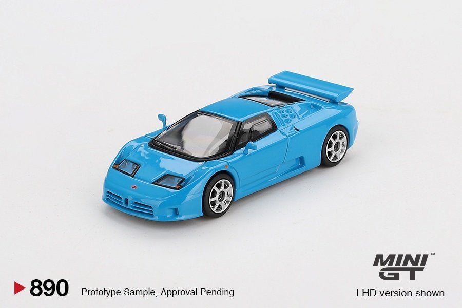 Mini GT 1:64 Bugatti EB110 Super Sport 1995 blauw LHD, -, Nieuw, Ophalen of Verzenden, -