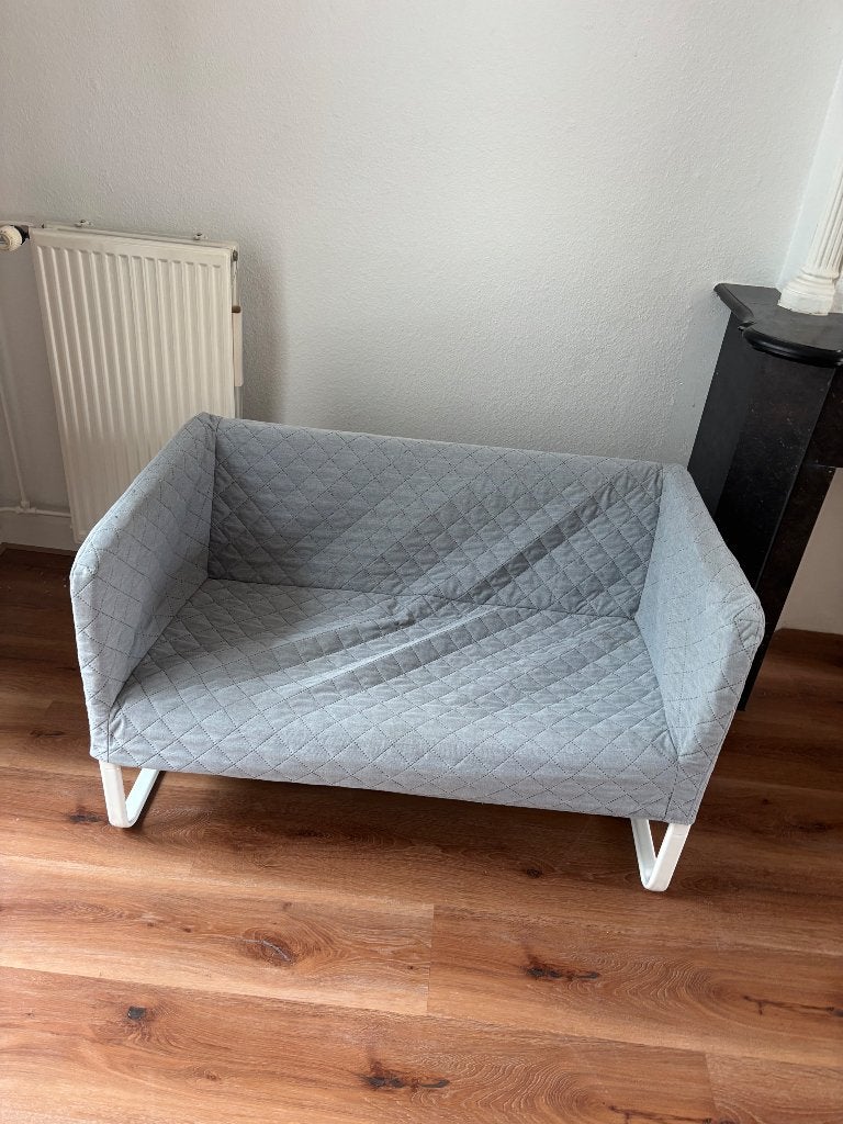 Ikea knopparp grijze bank, Ophalen, Gebruikt, 150 tot 200 cm, Tweepersoons
