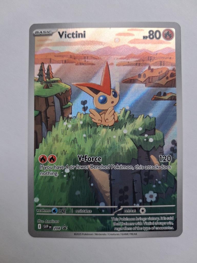 Victini 208 Promo Kaart - Pokémon Kaart, Ophalen of Verzenden, Zo goed als nieuw, Losse kaart, Foil
