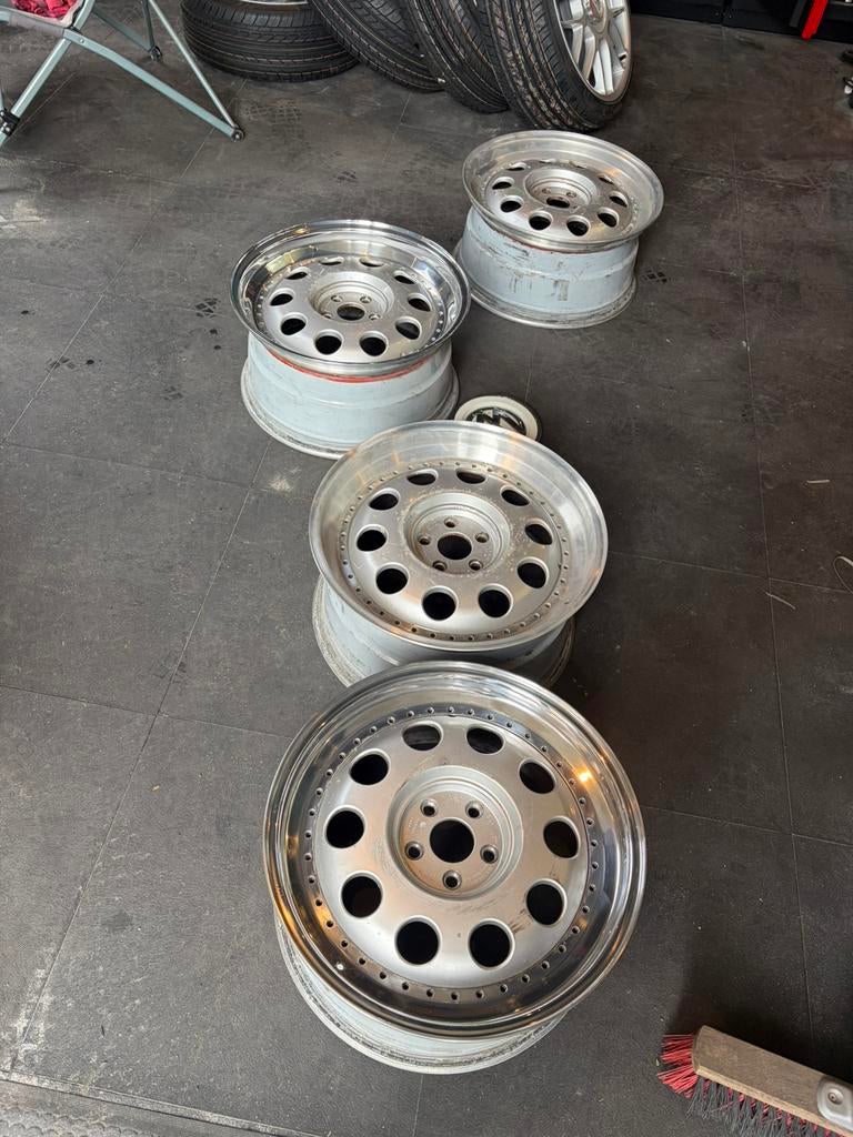 5x100 custom 3 delige  audi pepperpots, Auto-onderdelen, Banden en Velgen, Ophalen, Gebruikt, Velg(en), 17 inch