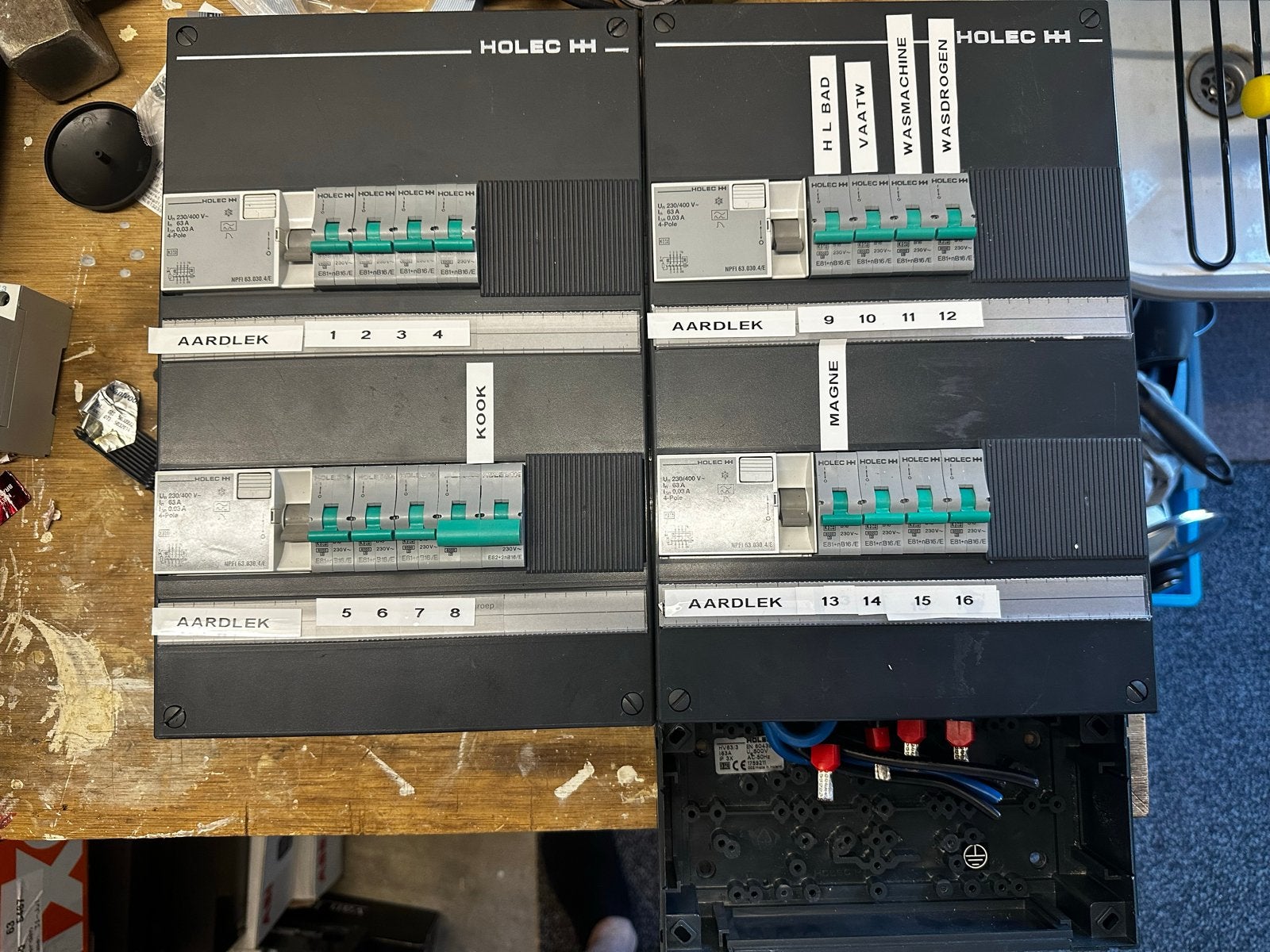 Gebruikte Holec 3 fase groepenkast, Doe-het-zelf en Verbouw, Elektra en Kabels, Ophalen, Gebruikt, Overige merken, Groepenkast