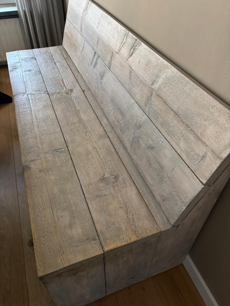 Steigerhouten eetkamerbank, Ophalen, Overige kleuren, Vier, Hout