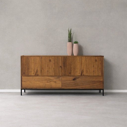 Noten dressoirs nu in de webwinkel | Maatwerk kasten Westra, Ophalen, Moderne stijl dressoirs in noten hout!, Nieuw, 200 cm of meer