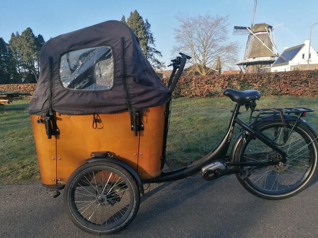 Elektrische vogue superior deluxe bakfiets met middenmotor, Fietsen en Brommers, Fietsen | Bakfietsen, Ophalen, Zo goed als nieuw