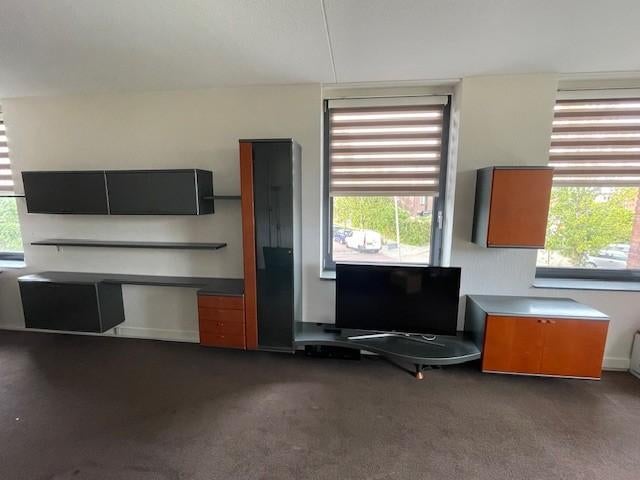 Modern Interstar wandmeubelset met tv-meubel, Gebruikt, 200 cm of meer, 200 cm of meer, 25 tot 50 cm