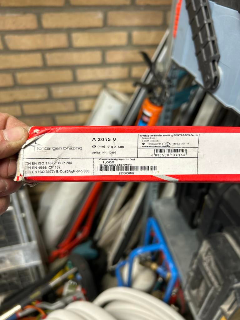 Zilversoldeer 15% Fontargen A 3015 V 2.0x500mm 0,7 kilo, Ophalen of Verzenden, Nieuw, Minder dan 150 ampère, Overige typen