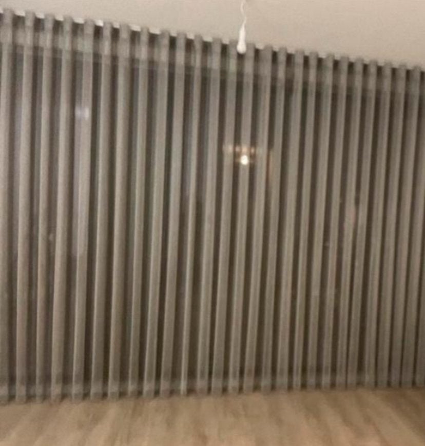 vitrage  taupe wave plooi, Beige, Nieuw, Ophalen of Verzenden, Lichtdoorlatend