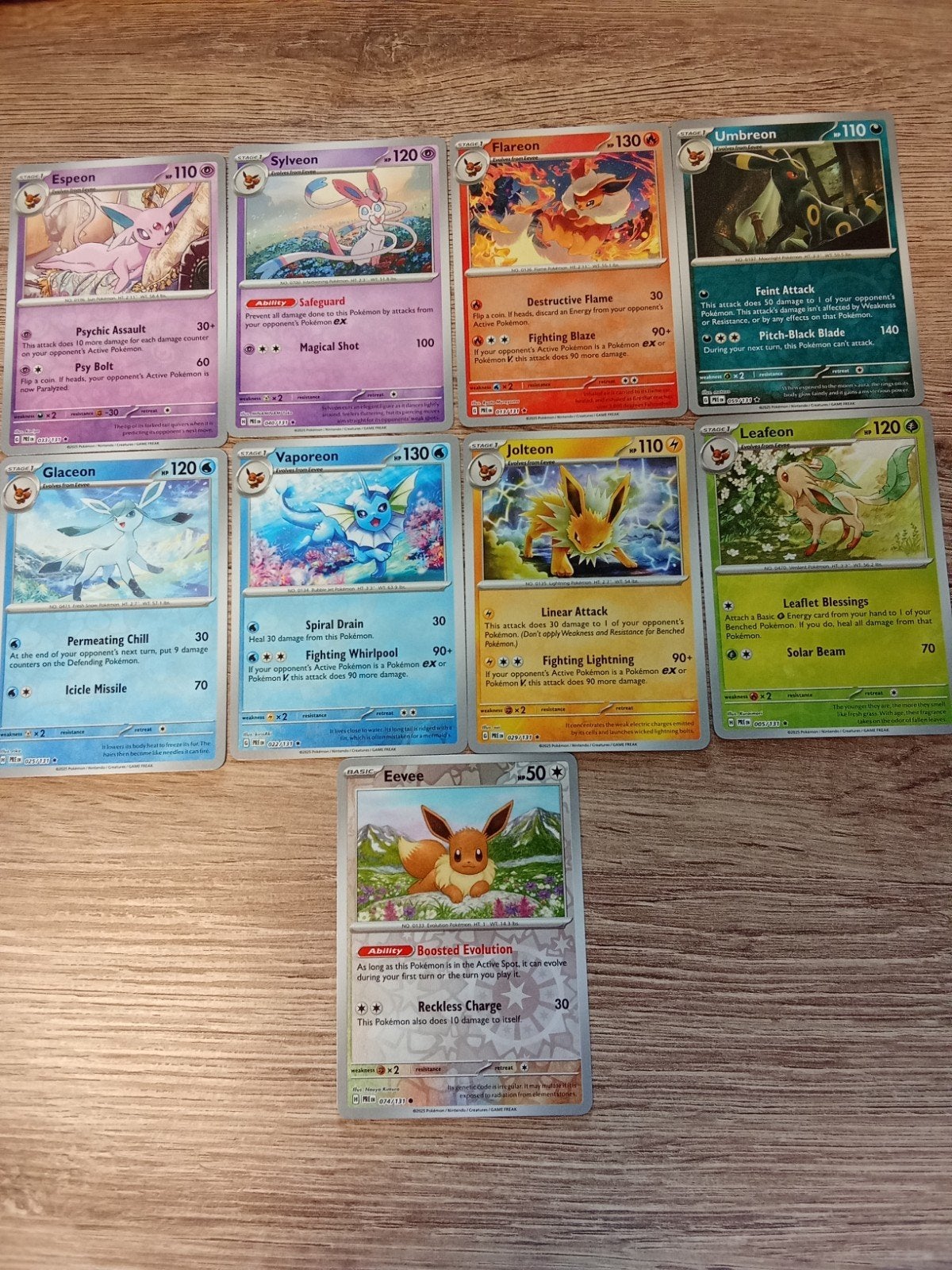 Prismatic Evolution Reversed setje Umbreon Flareon Espeon en, Verzenden, Zo goed als nieuw, Meerdere kaarten, Foil