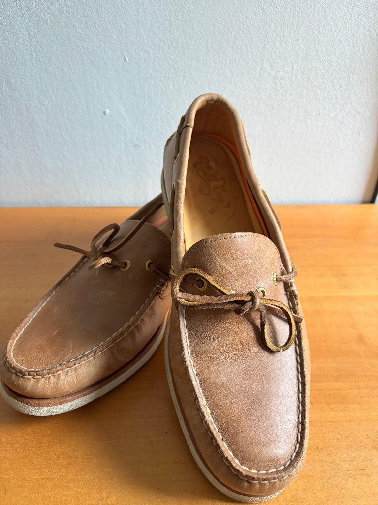 Heren moccasins boot schoen naturel maat 47, Bruin, Ophalen of Verzenden, Espadrilles of Moccasins, Gedragen