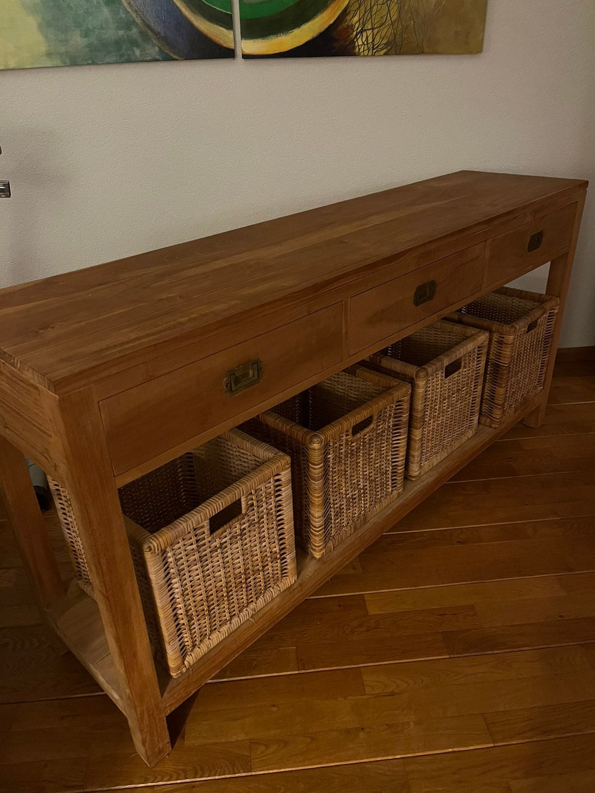 Side table, Ophalen, Teakhout, Zo goed als nieuw, 150 tot 200 cm