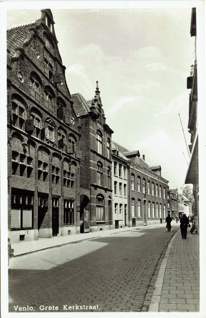 Ansichtkaart Venlo Grote Kerkstraat, Ophalen of Verzenden, 1940 tot 1960, Gelopen, Limburg