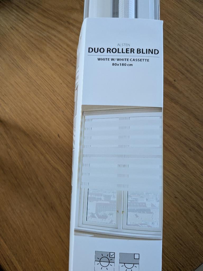 Rolgordijn 80x180 cm duo roller, Huis en Inrichting, Stoffering | Gordijnen en Lamellen, Ophalen, Wit, Nieuw, 50 tot 100 cm