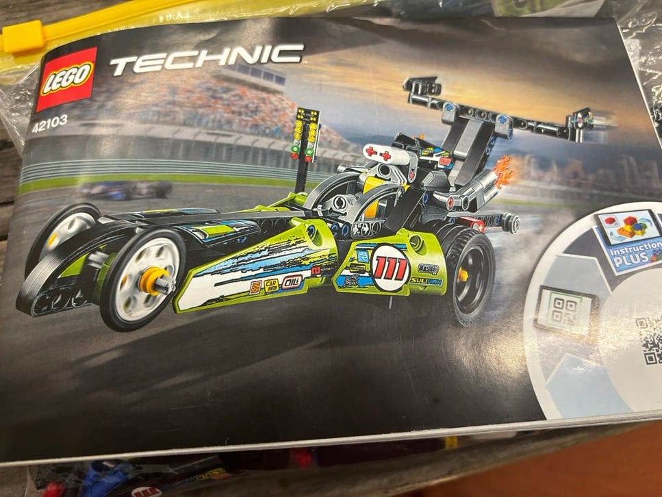 Lego Technic 42103 Dragster, Gebruikt, Lego, Ophalen of Verzenden, Technic