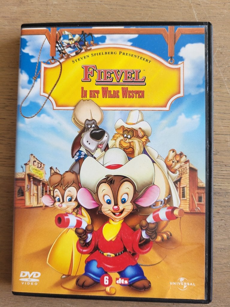 DVD Fievel in het Wilde Westen, Alle leeftijden, Ophalen of Verzenden, Zo goed als nieuw