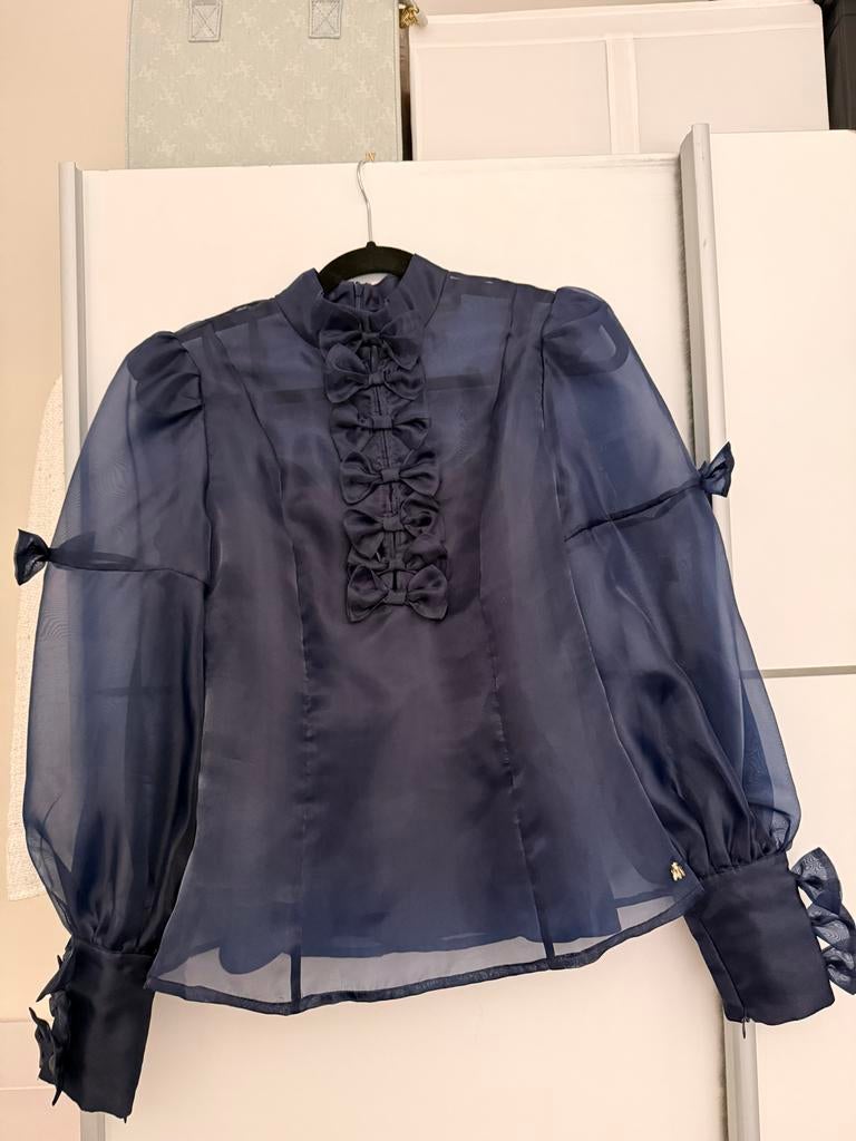 Nieuwe Melissa Oosterwolde blouse met prijskaartje, Kleding | Dames, Ophalen of Verzenden, Nieuw, Maat 38/40 (M), Blauw