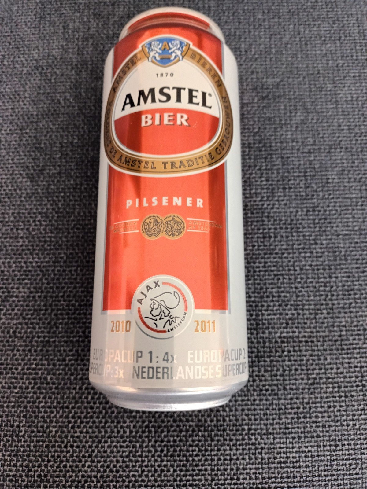 AJAX AMSTERDAM . 2010/2011 - ongeopend blik AMSTEL BIER, Ophalen of Verzenden, Nieuw, Ajax, Overige typen