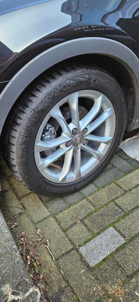 Originele Audi 18" velgen met Continental banden, 18 inch, Gebruikt, Banden en Velgen, 235 mm