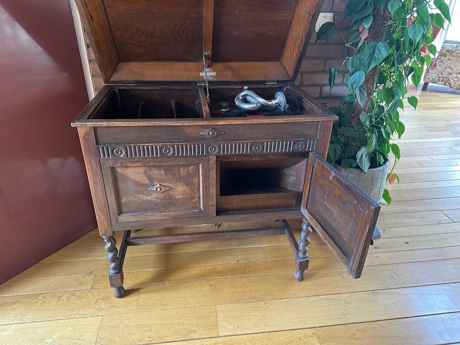 Antieke Gilbert Platenspeler - Jaren '20 Grammofoon
