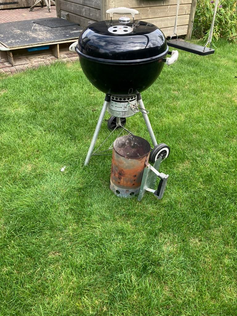 Weber Master touch 47 cm, Tuin en Terras, Houtskoolbarbecues, Ophalen, Gebruikt, Met accessoires