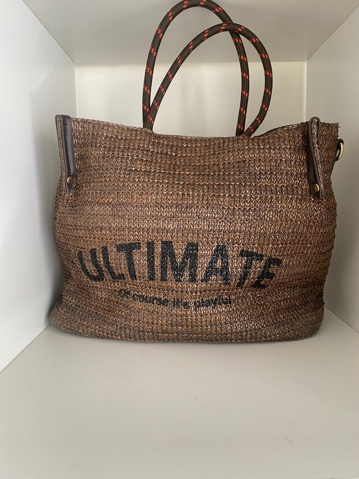Bruine shopper tas met 'ULTIMATE' opdruk, Verzenden, Nieuw, Bruin, Shopper