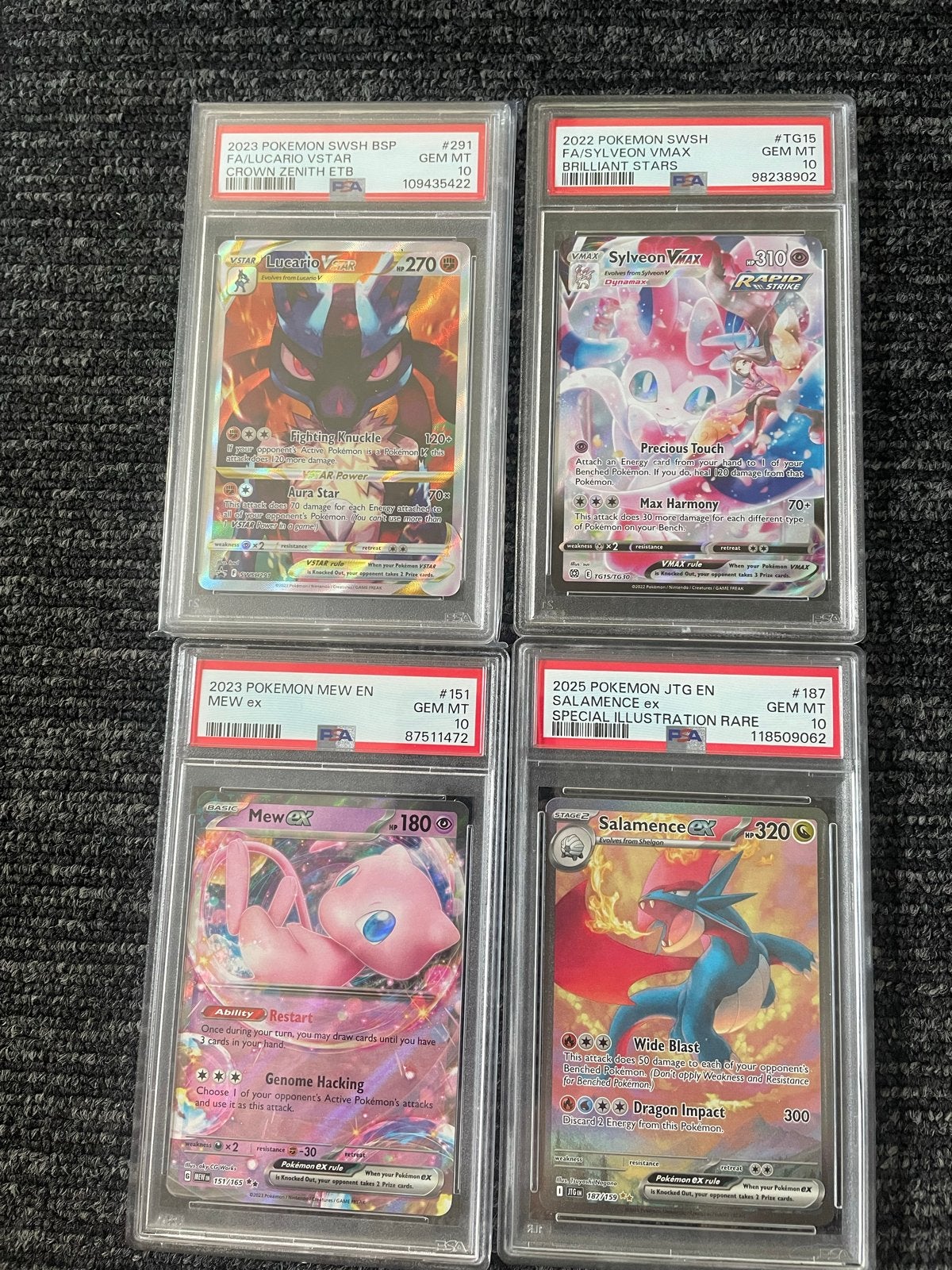 Pokémon PSA 10 Graded Kaarten: Lucario VSTAR, Sylveon VMAX,, Ophalen of Verzenden, Nieuw