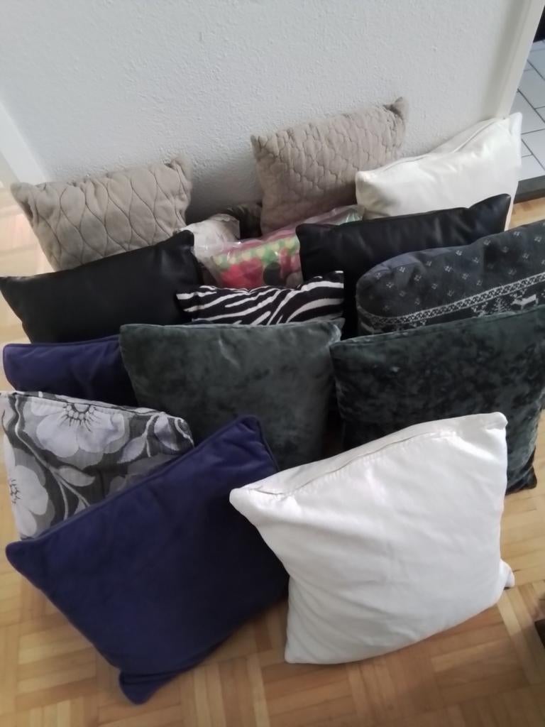15 x  sierkussens  samen 20 euro per stuk 2,00 euro, Huis en Inrichting, Ophalen of Verzenden, Gebruikt, Overige kleuren, Vierkant