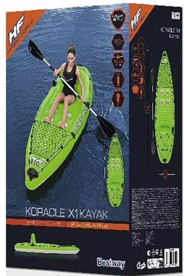 nieuwe opblaasbare Kayak met pomp en peddels van Bestway, Eén persoon, ., Kajak, Nieuw