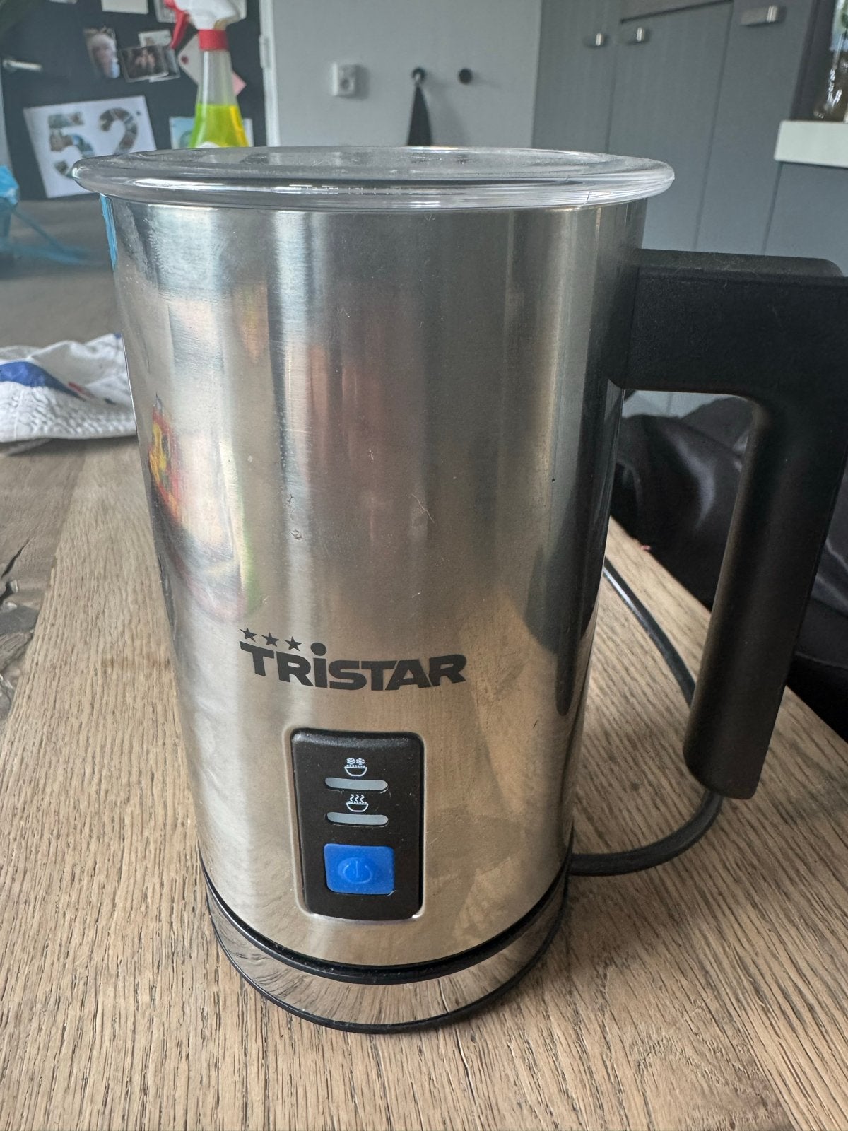 Tristar Elektrische Melkopschuimer - RVS, Witgoed en Apparatuur, Melkopschuimers, Ophalen, Gebruikt, Elektrische melkopschuimer