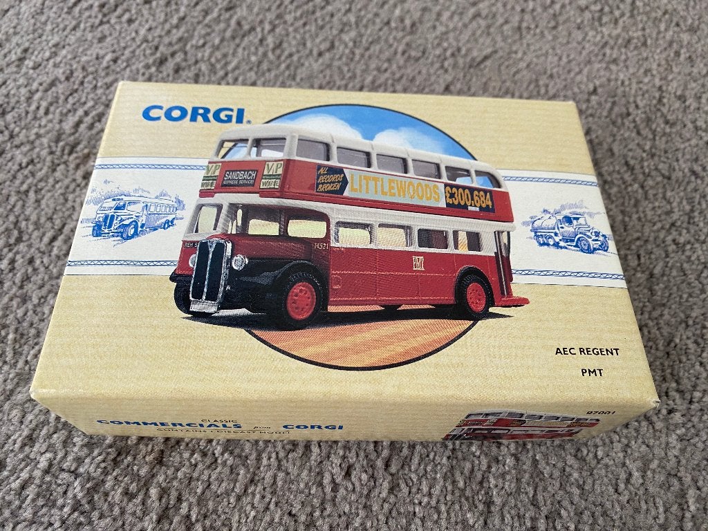 Corgi AEC Regent 97001 PMT Engelse bus MIB 1/64, Ophalen of Verzenden, Zo goed als nieuw, Bus of Vrachtwagen