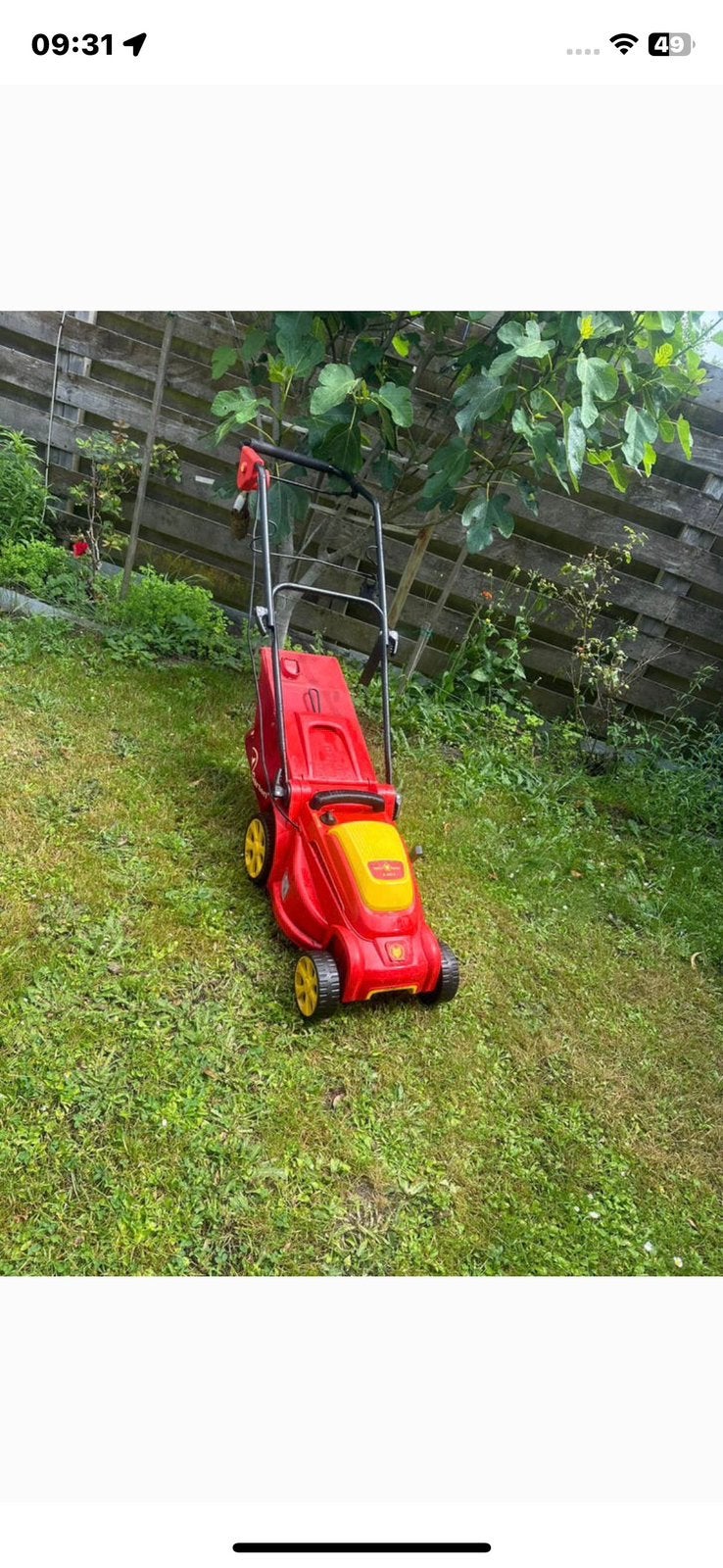 Te koop aangeboden Grasmaaier van WOLF, Tuin en Terras, Ophalen of Verzenden, Zo goed als nieuw