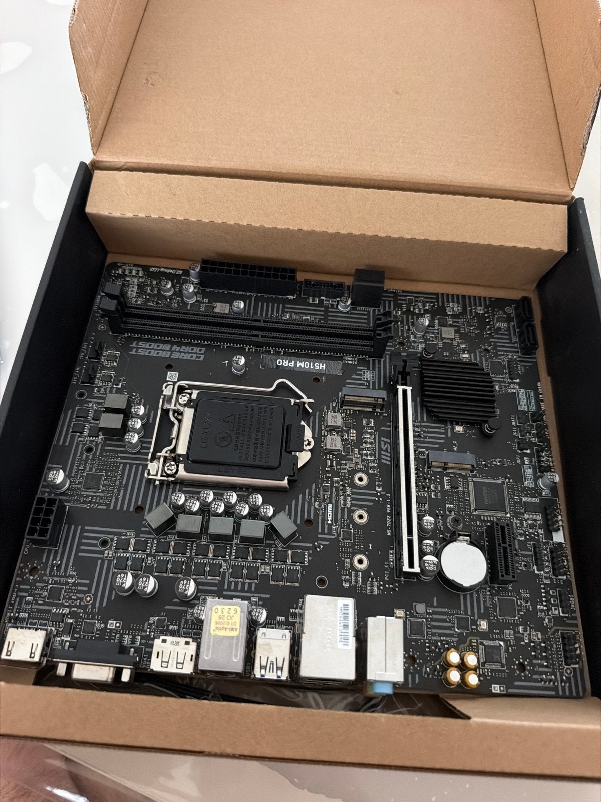 MSI H510M PRO Intel Moederbord - Nieuw in doos, Ophalen of Verzenden, Nieuw, Intel, DDR4