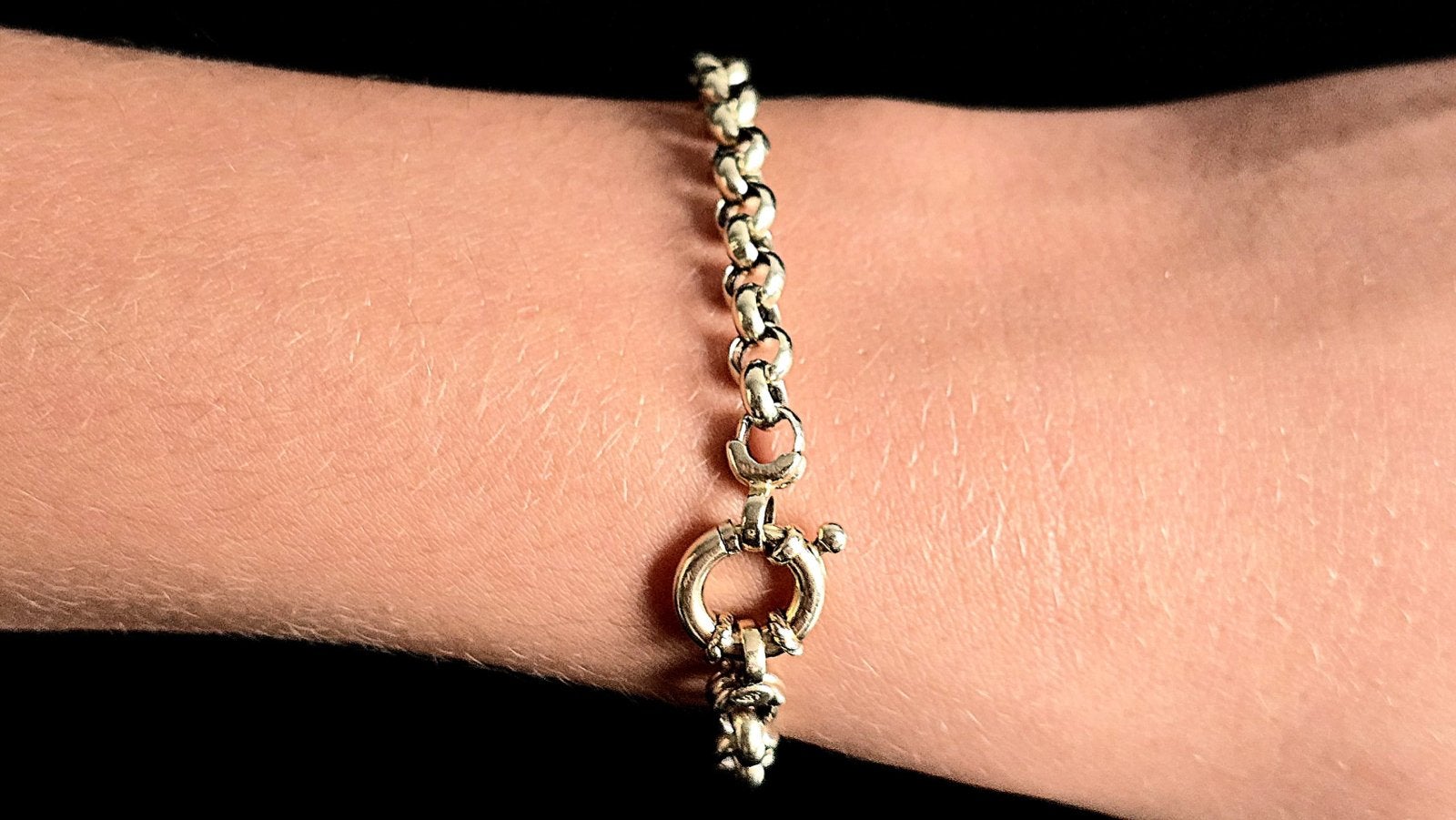 Prachtige Fjory gouden jasseronarmband 14 karaat – 19 cm, Sieraden, Tassen en Uiterlijk, Armbanden, Ophalen of Verzenden, Zo goed als nieuw