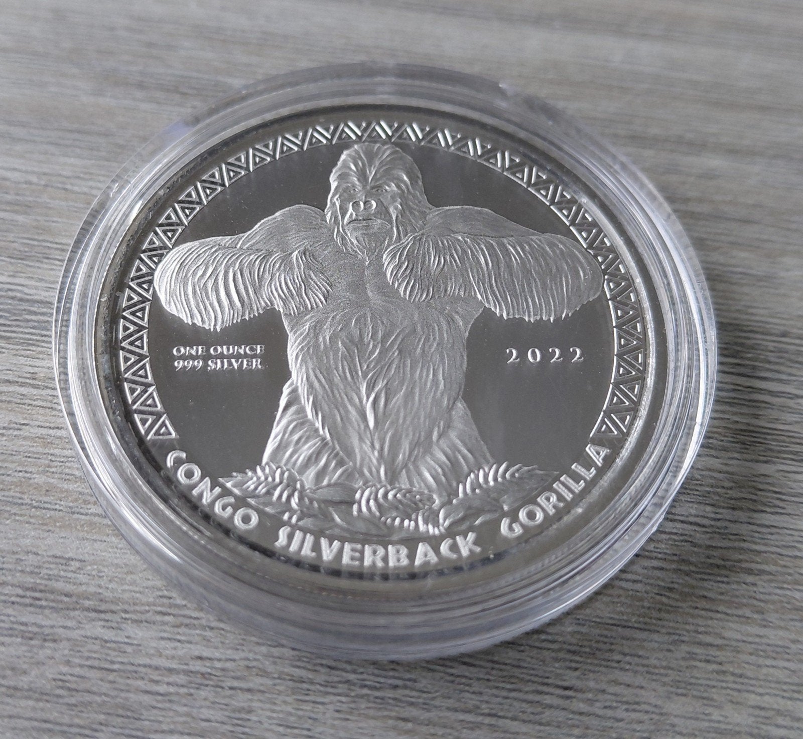 2022 Congo Silverback Gorilla 1 oz .999 Zilver, Ophalen of Verzenden, Zilver