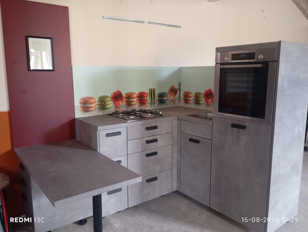 KEUKEN NIEUW incl APPARATUUR  214 x 175 cm COMPLEET MDF kwal, Ophalen, Overige materialen, Hoekkeuken, Nieuw