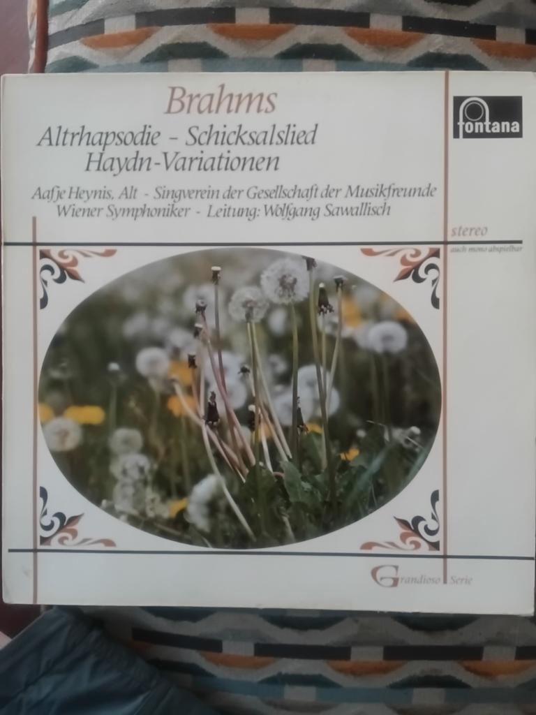 Brahms: Altrhapsodie, Schicksalslied, Haydn-Variationen LP, Verzenden