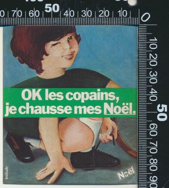 Sticker: Noel - Les copains je chausse mes Noel (4), Verzenden, Zo goed als nieuw, Bedrijf of Vereniging