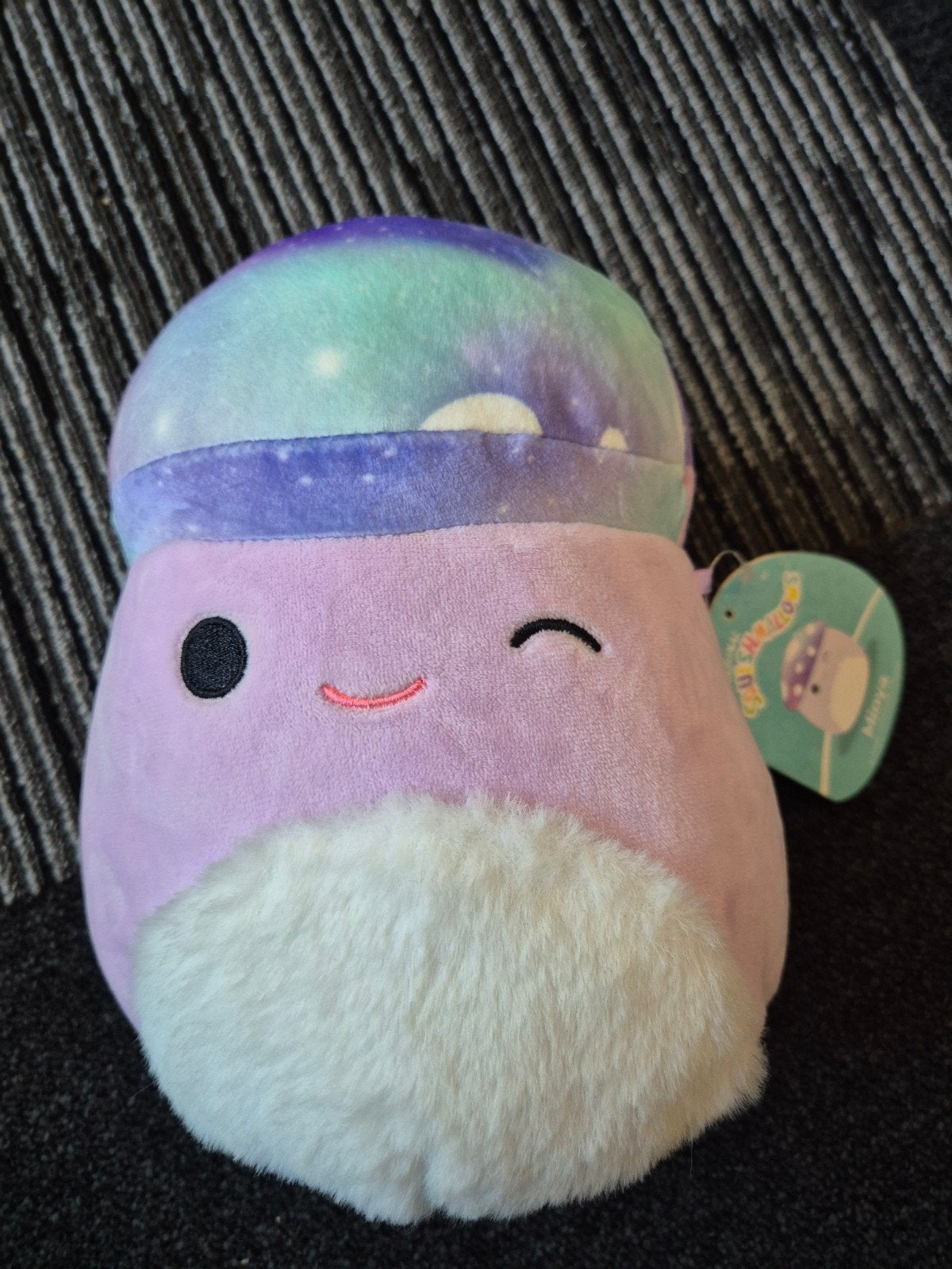 Squishmallow Minya de Paarse Paddestoel Knuffel, Paars, Overige karakters, Overige typen, Ophalen of Verzenden