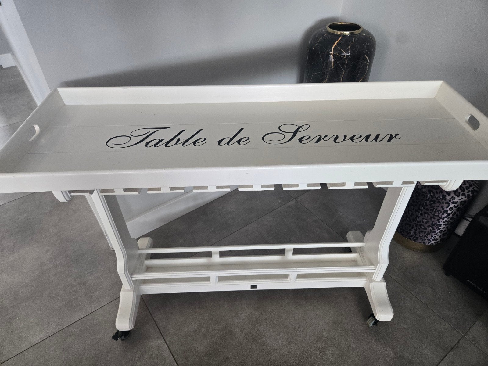 Riviera Maison Serveerwagen / Bijzettafel, Ophalen, Gebruikt, 100 tot 150 cm, Tot twee personen
