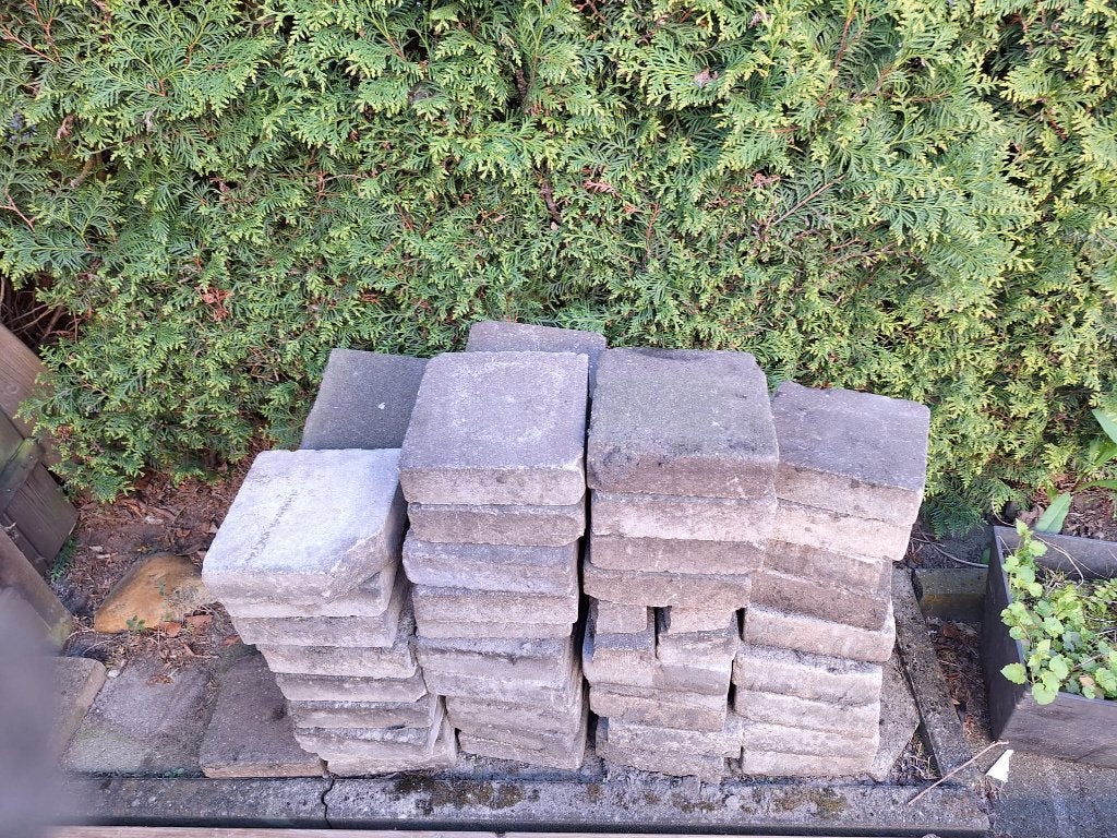 Beton 20x20x6 ~50m2, Tuin en Terras, Tegels en Klinkers, Ophalen, Gebruikt, Klinkers, 10 m² of meer