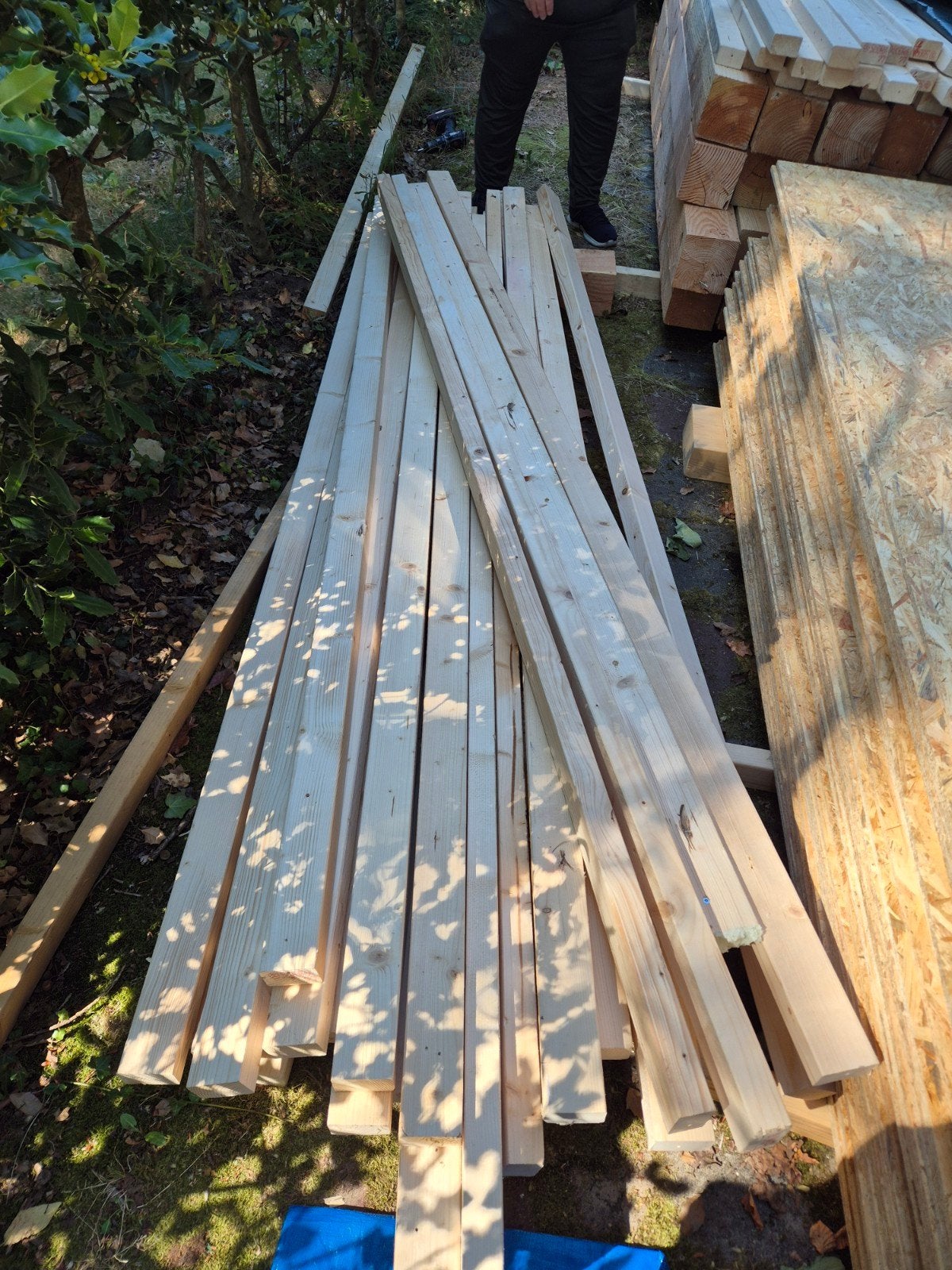 Stevige plank en diverse bouwmaterialen, Ophalen, Gebruikt, Overige typen, Overige houtsoorten