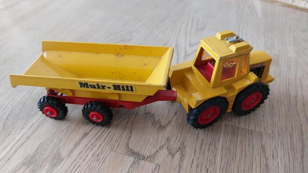 Matchbox Superkings Muir Hill tractor met aanhanger, Ophalen of Verzenden
