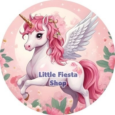 lf1290 luxe icing eenhoorn 20cm eetbare taart print topper, Ophalen of Verzenden, Nieuw, Taarten, Versiering