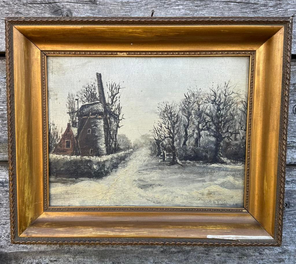 Schilderijtje, Antiek en Kunst, Kunst | Schilderijen | Klassiek, Ophalen of Verzenden