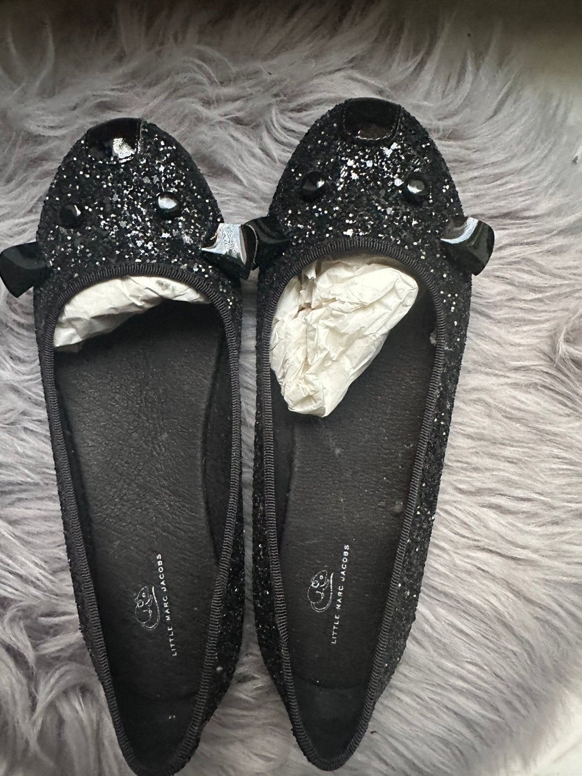 Ballerina's van Little Marc Jacobs , zwart met gliiter, Kleding | Dames, Zwart, Nieuw, Ballerina's, Ophalen of Verzenden