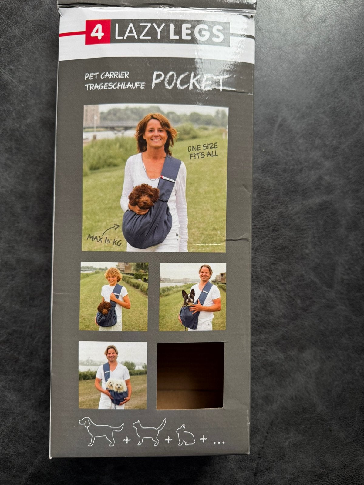 4 LazyLegs canvas hondendraagzak tot 15 kg, Ophalen, Nieuw, Draagtas/-zak
